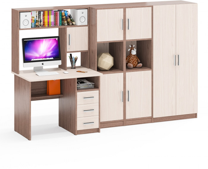 С-МД-СК9 Компоновка № 03, ясень шимо светлый/ясень шимо тёмный