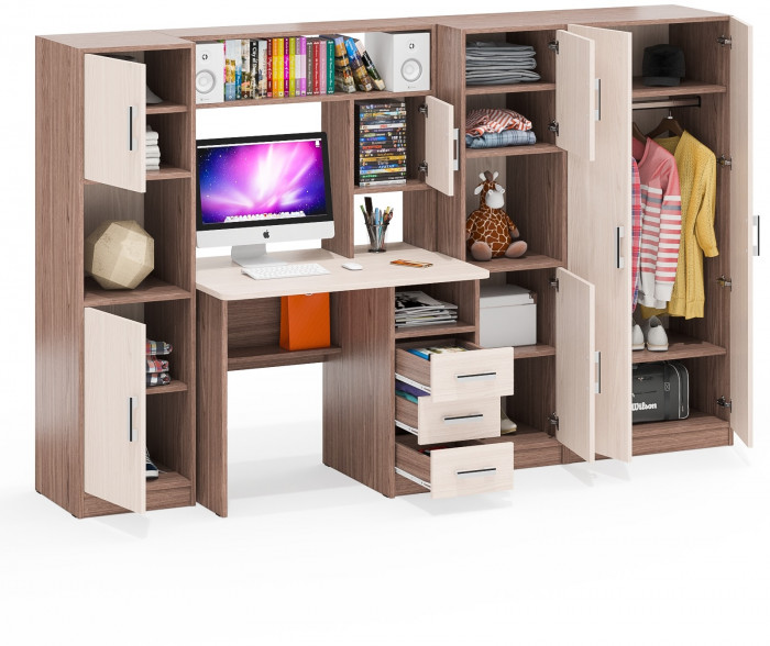 С-МД-СК9 Компоновка № 03, ясень шимо светлый/ясень шимо тёмный