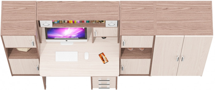 С-МД-СК9 Компоновка № 03, ясень шимо светлый/ясень шимо тёмный