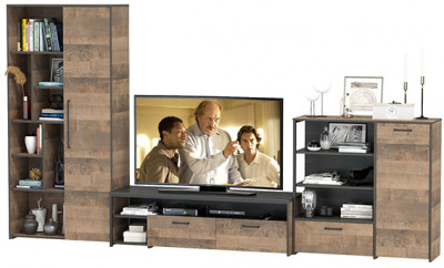 Трувор Гостиная 048, дуб гранж песочный/интра