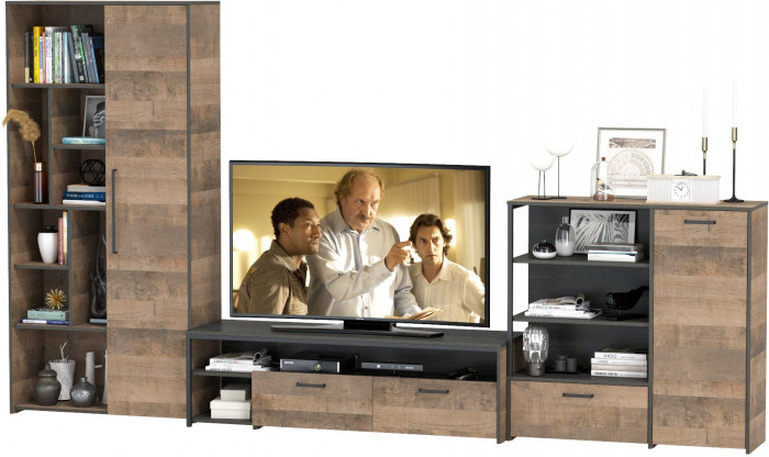 Трувор Гостиная 048, дуб гранж песочный/интра