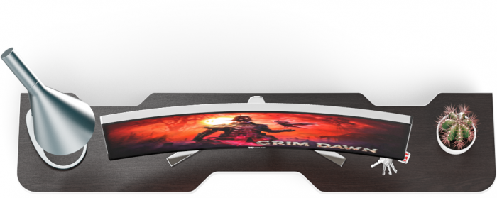 Надстройка для стола компьютерного С-МД-СК5-1400, венге/кромка белая