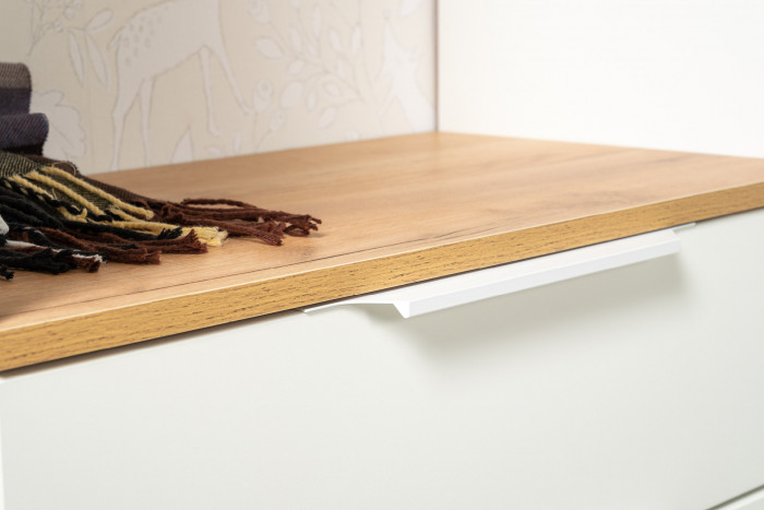 Октава Прихожая 25, белый шагрень/дуб крафт золотой/фасады МДФ белый шагрень