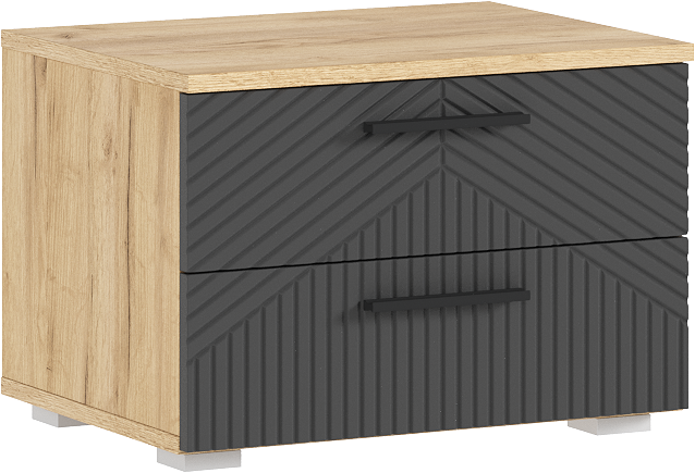 Сильвия Спальня, Браш Графит/Дуб крафт