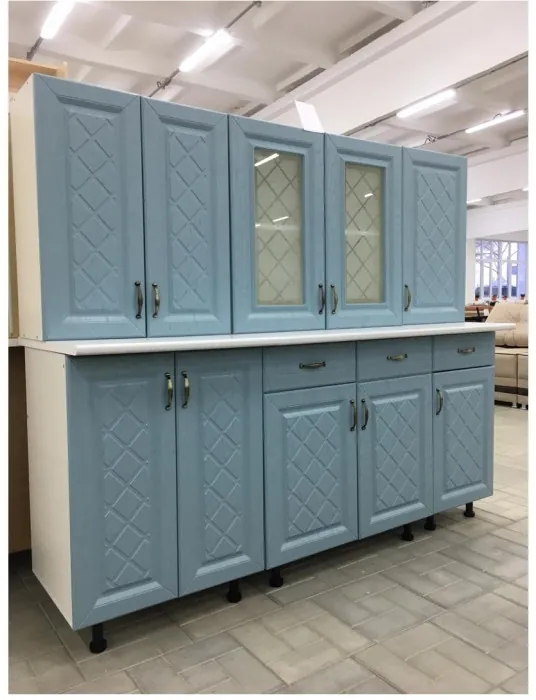 Кухня МДФ Ирина, 1800 (Голубой)