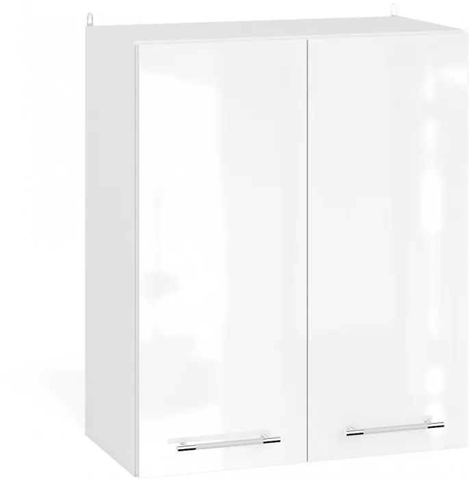 Кухня Мебель--24 ШВ600 Шкаф 60 см., цвет корпус белый/фасад МДФ белый глянец, ШхГхВ 60х32х72 см.