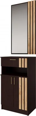 Кано Тумба с зеркалом КПТ венге/дуб крафт золотой