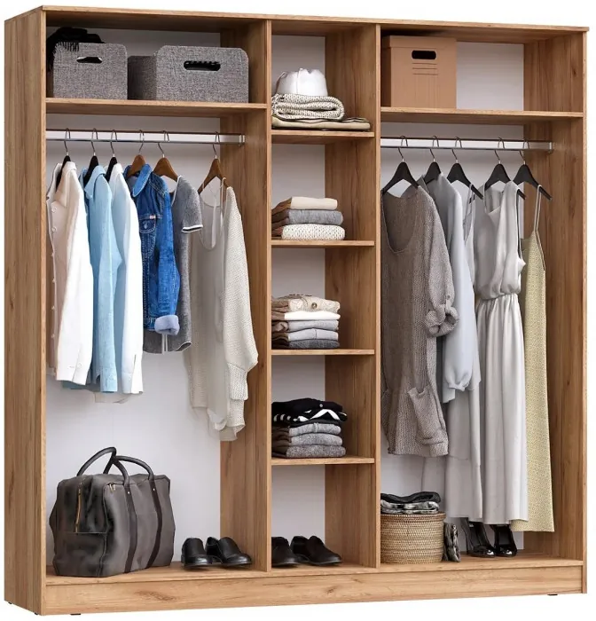 Мартина Шкаф для одежды 5-дверный (Белый глянец, Венге)