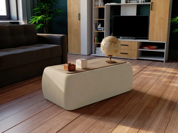 Стол журнальный Дизи бежевый/мдф дуб канадский