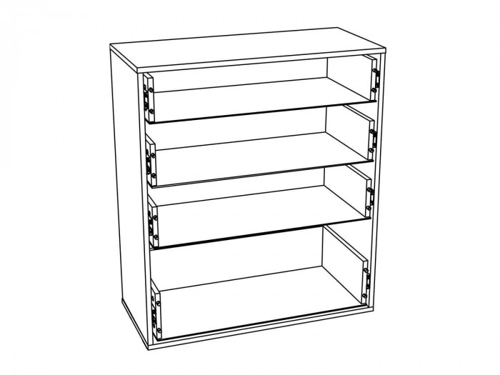 НМ 040.46 Комод Livorno /дуб бунратти / софт графит