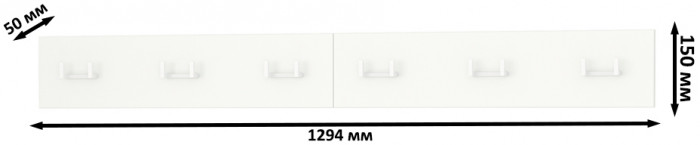Октава 15.14.02 Вешалка + 15.14.02 Вешалка, белый шагрень
