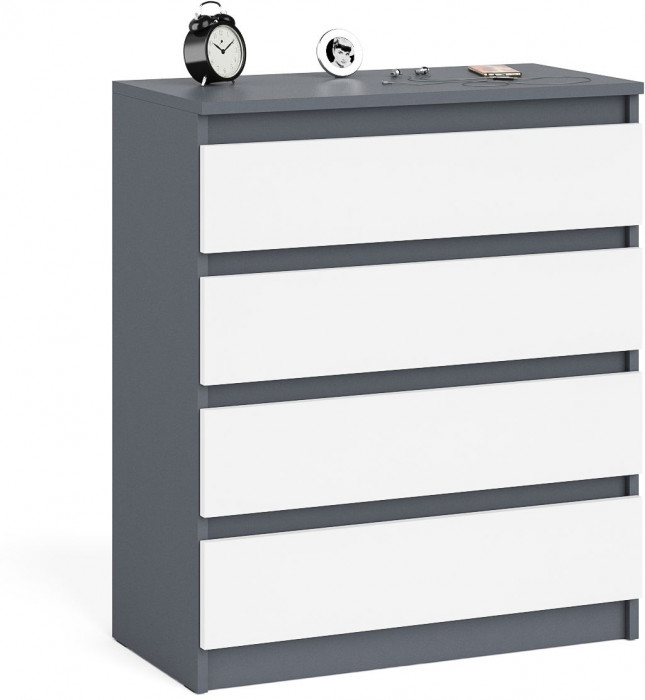 Мори Комод МК800.4, графит/белый