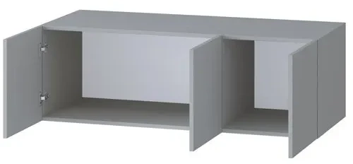 Шкаф Бастион 1500 №1 с антресолью, Серая гавань