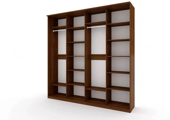 Шкаф купе Модерн 2362х600 4-х дверный 4-х секционный зеркало венге