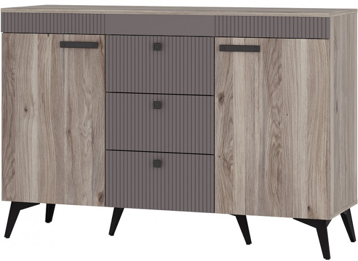 Комод "Кассандра" КМ-12 Дуб Смоки/МФ14