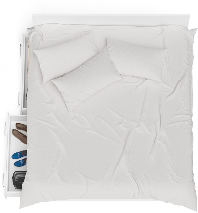 Мори Кровать с ящиками 1800, белый