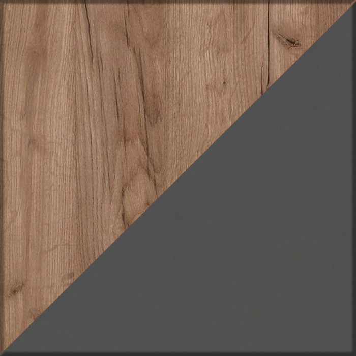 Прихожая 2-3431дкт/граф Домино - Шкаф с вешалкой, дуб крафт табачный/графит