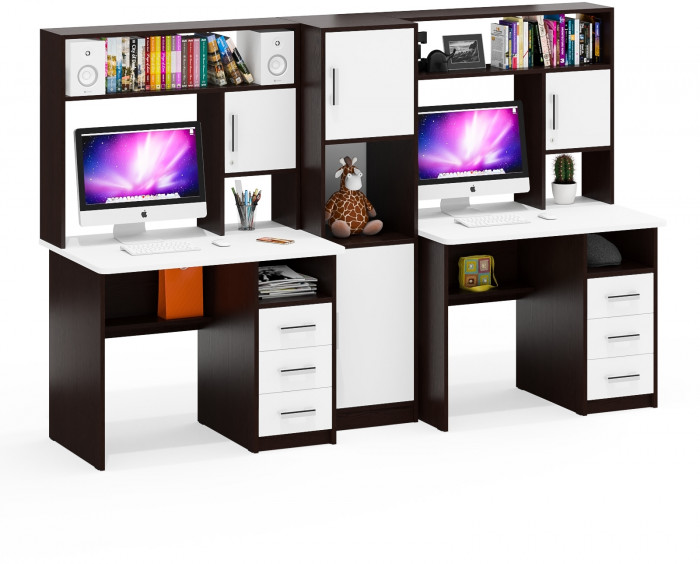 С-МД-СК9 Компоновка № 04, венге/белый шагрень