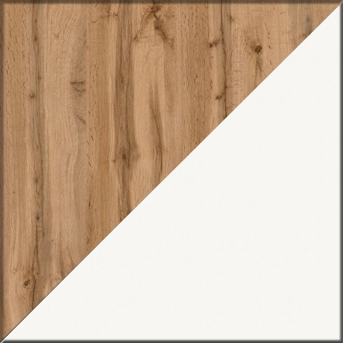 Стол косметический с подсветкой Сура, дуб вотан/белый