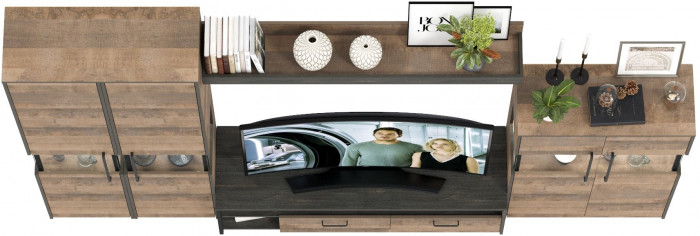 Трувор Гостиная 039, дуб гранж песочный/интра