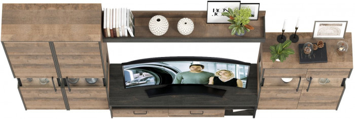 Трувор Гостиная 039, дуб гранж песочный/интра