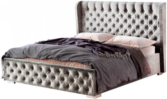 Кровать "Франческа" КР-11 1,4м под подъемный механизм графит