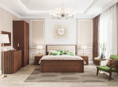 Модульная спальня Ричард, набор 3, Орех донской