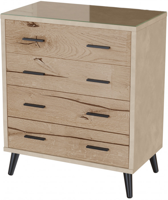 Комод интерьерный Ланс бежевый/мдф дуб канадский