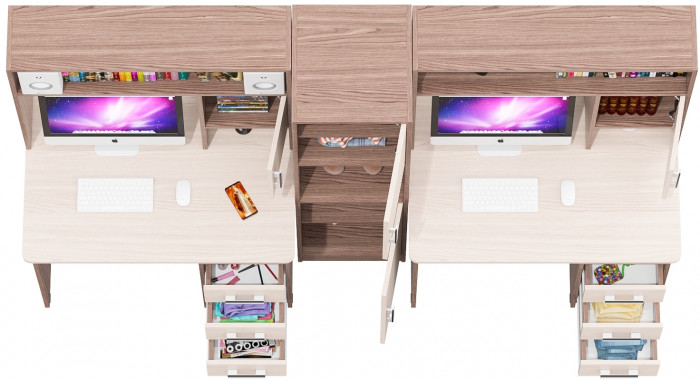 С-МД-СК9 Компоновка № 04, ясень шимо светлый/ясень шимо тёмный