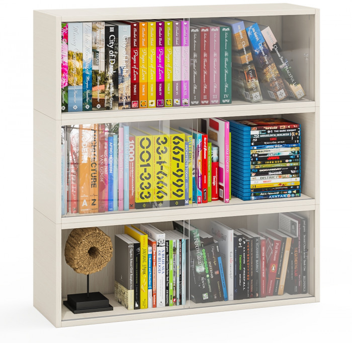 Три полки книжных С-МД-КН01, дуб