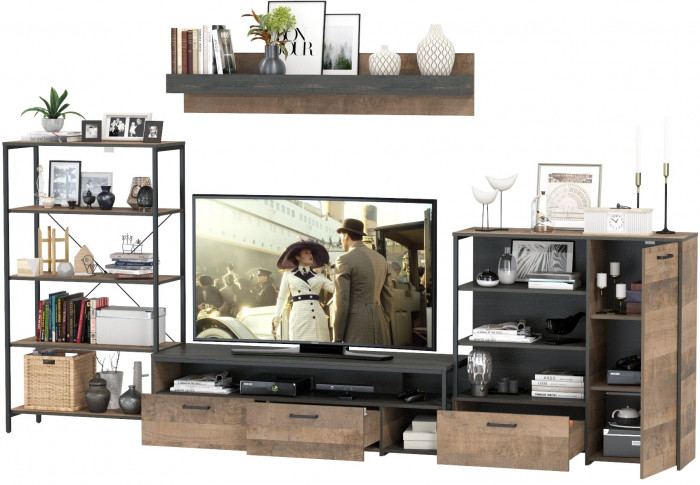 Трувор Гостиная 041, дуб гранж песочный/интра