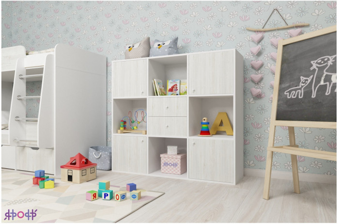 Стеллаж Джери (Венге/Ясень Анкор темный)