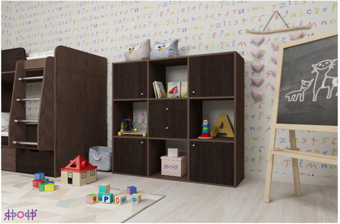 Стеллаж Джери (Венге/Ясень Анкор темный)