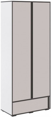 Асцелла Шкаф белый/графит серый
