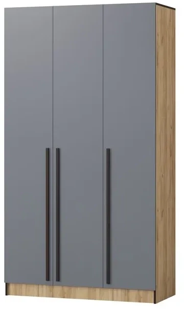 Шкаф Бастион 1500 №2, Графит/Дуб крафт золотой