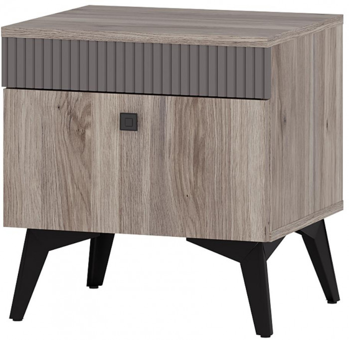 Тумба прикроватная "Кассандра" ТБ-11 Дуб Смоки/МФ14