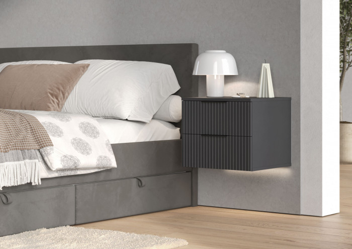 Кровать Тэя (кровать 160 + 2 ящ.), Микровелюр Zeekr-55