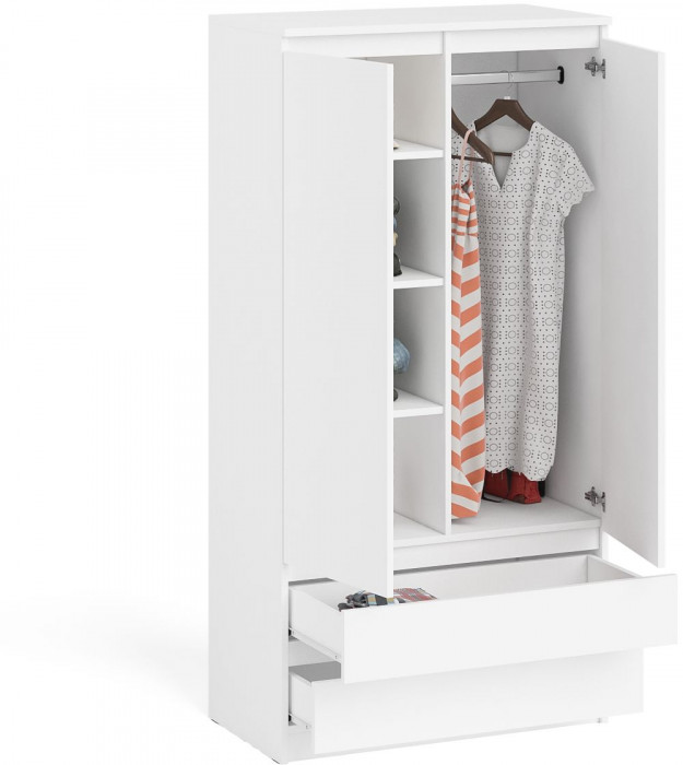 Мори Шкаф МШ900.1, цвет белый, ШхГхВ 90,4х50,4х179,6 см.