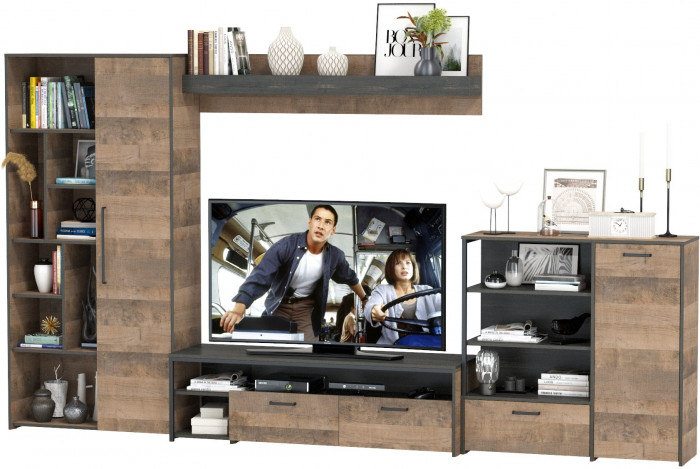 Трувор Гостиная 047, дуб гранж песочный/интра