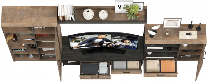 Трувор Гостиная 047, дуб гранж песочный/интра