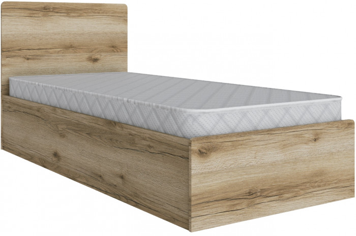 Кровать 90х200 Мадрид с настилом ДСП (МД-1), Дуб делано