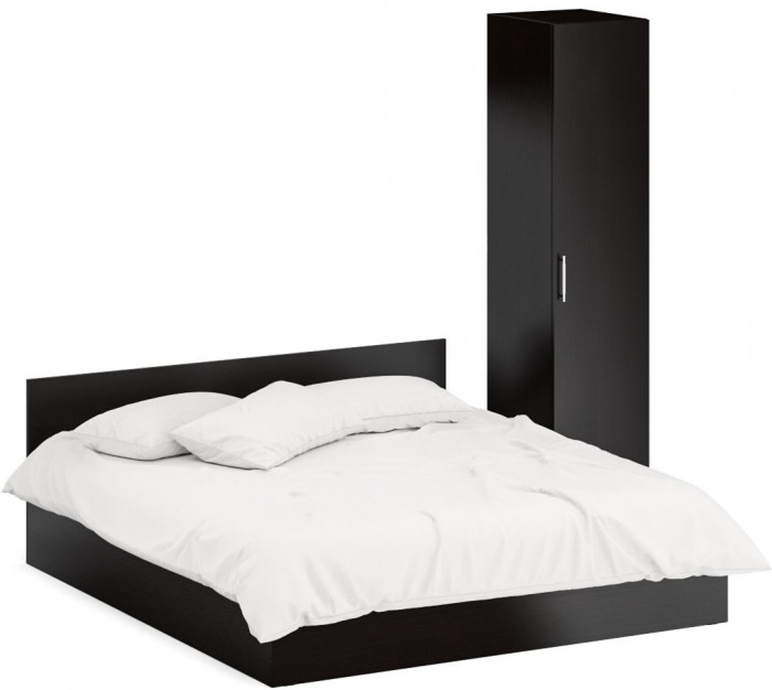 Кровать 1800 + Пенал Стандарт, венге