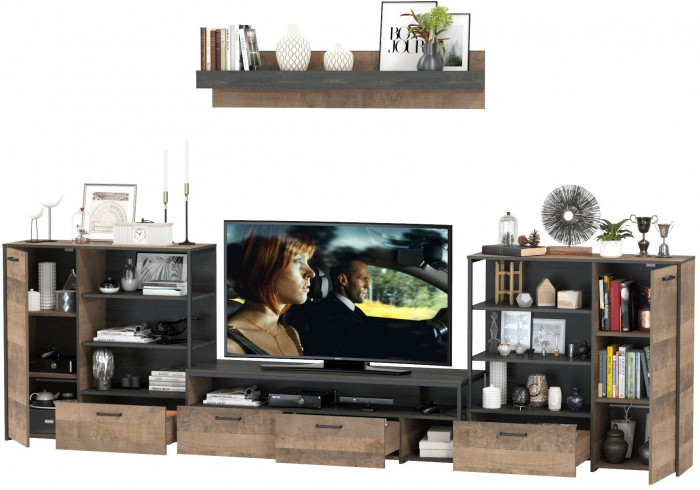 Трувор Гостиная 049, дуб гранж песочный/интра