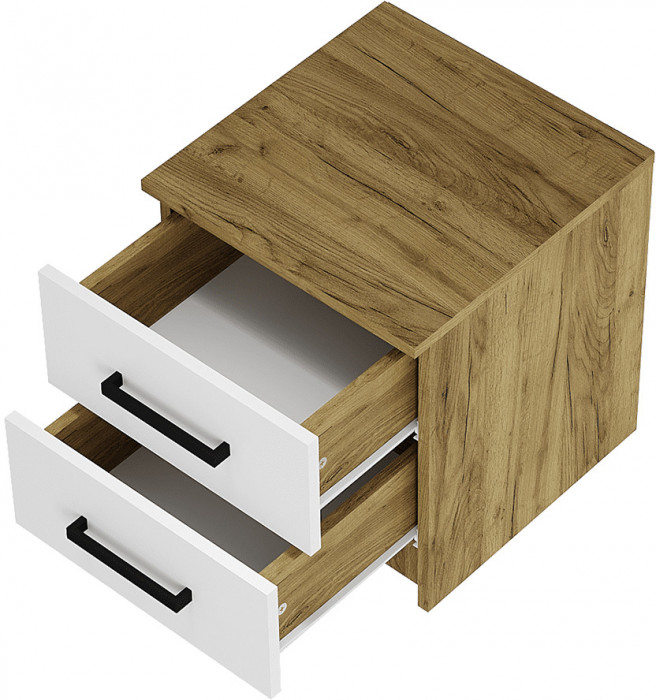 Тумбы прикроватные "Евро" ТБ-12 (2 шт.) крафт/белый