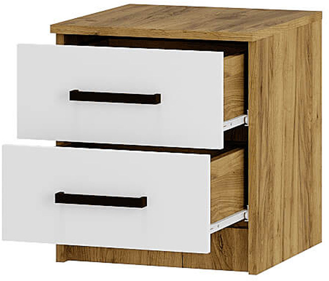 Тумбы прикроватные "Евро" ТБ-12 (2 шт.) крафт/белый