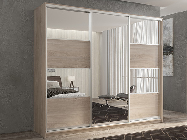 Шкаф-купе Кааппи 5 Кастелло Серый 180х45х230 см