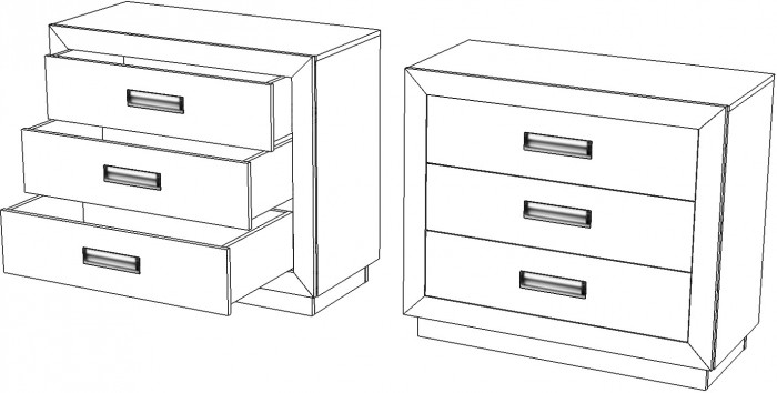 Комод с 3-мя ящиками 