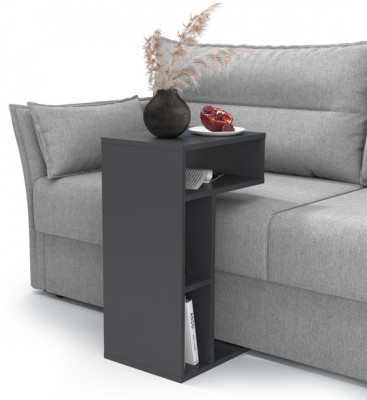 Эйр Гостиная 12.114 Стол журнально-приставной, цвет серый графит, ШхГхВ 67х30х40 см.(журнальный)/40х30х67 см.(приставной)