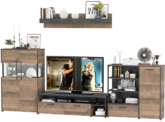 Трувор Гостиная 053, дуб гранж песочный/интра