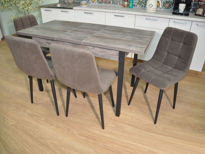 Обеденная группа Колорадо / Стул Х 4 шт. / Сосна Пасадена/черный / бид 08